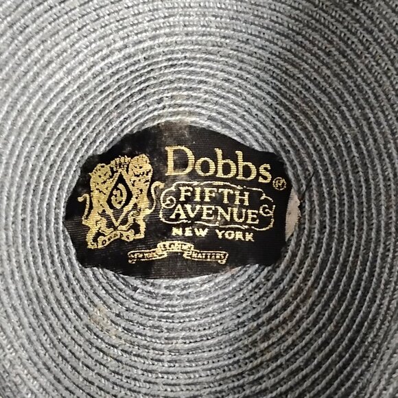 ❤️Retro DOBBS FIFTH AVENUE NY Slate Unisex Panama Straw Fedora Hat 7 1/4 main image 6